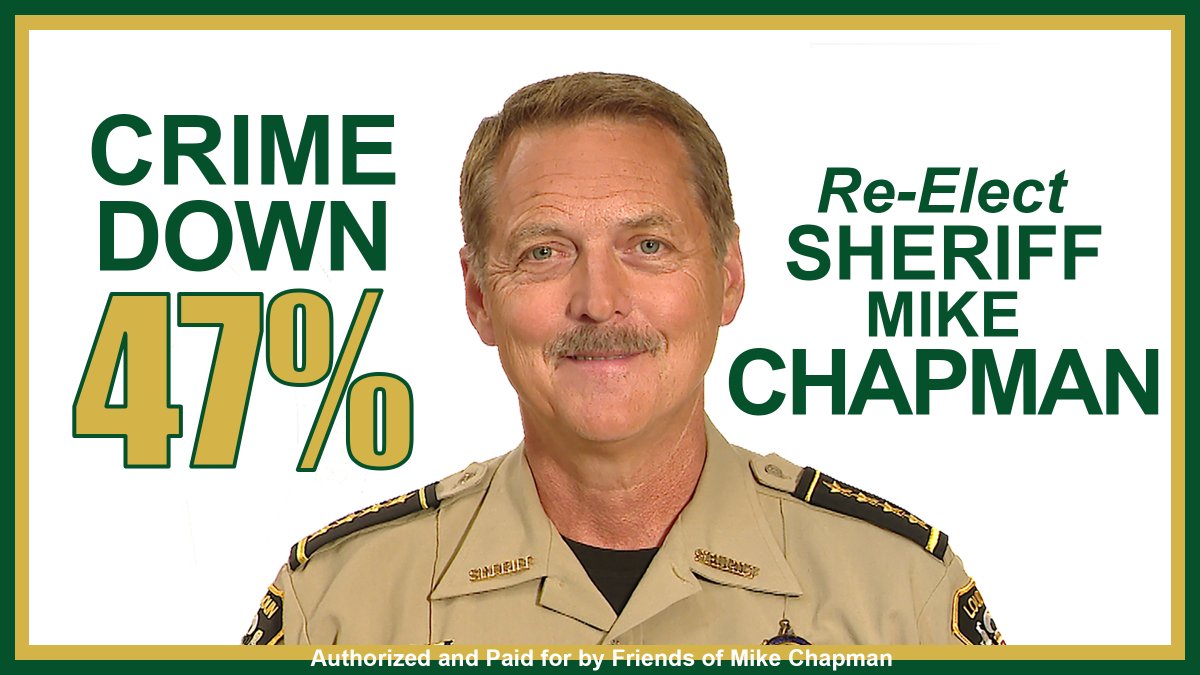 Chap4Sheriff's tweet photo. With only 1 day until the election (Tuesday, November 7th), I am asking for your continued support to keep the momentum going within the Loudoun County Sheriff's Office and our community! Make sure you talk to your friends, family, and neighbors and remind them to vote. This election is critical to our continued safety in Loudoun County!

Together we've accomplished a lot to protect this county.

We have successfully:

Reduced Serious Crime by 47%
Made Loudoun the Safest County in the Region
Achieved High Citizen Satisfaction Ratings
Trained 100% of Deputies in Crisis Intervention Team (CIT) Training
Become a Leader in Fighting Fentanyl, Reducing Overdoses
Developed a Nationally Recognized School Resource Officer (SRO) Program
Developed a Nationally Recognized Drug Abuse Resistance Education (D.A.R.E) Program
... and so much more!

Make sure you get out and vote tomorrow to keep up the momentum and to Keep Loudoun Safe!

Thank you for your continued support!