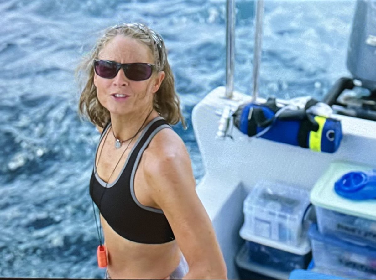 SongOfTheStars's tweet photo. I can’t be the only one who logged into Netflix to watch a story about Nyad and got distracted by Jodie Foster. https://t.co/GOEaBsmqVI