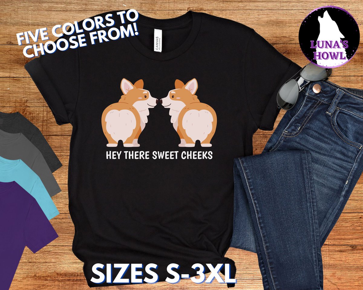 Hey there sweet cheeks... grab this adorable corgi shirt in our shop! Available in 5 colors from sizes small to 3XL. Grab it here --> lunashowl.etsy.com/listing/160482…
#corgi #corgis #dogmom #dogmama #corgitshirt #corgibutt #sweetcheeks #lunashowl #lunashowlcreations