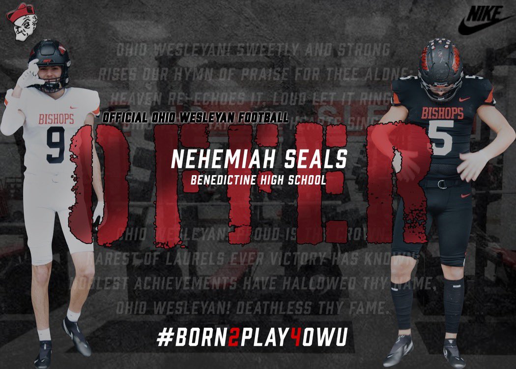 nehemiah_ss's tweet photo. After a great visit blessed to receive my second offer from @OWUBishopFB  @CoachOwenAlbers https://t.co/LH54GPLZR8