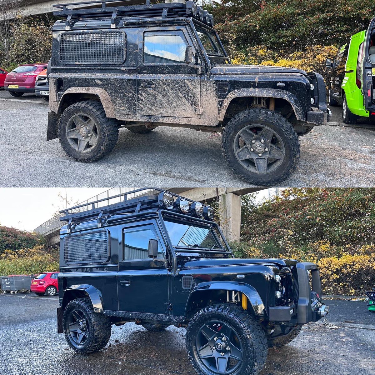 MmcValeting's tweet photo. Well….. this was fun😂🙈 #landroverdefender #mobiledetailing #mobilevaleting #mmcmobilevaleting #valeting #edinburgh https://t.co/vqC297F12x