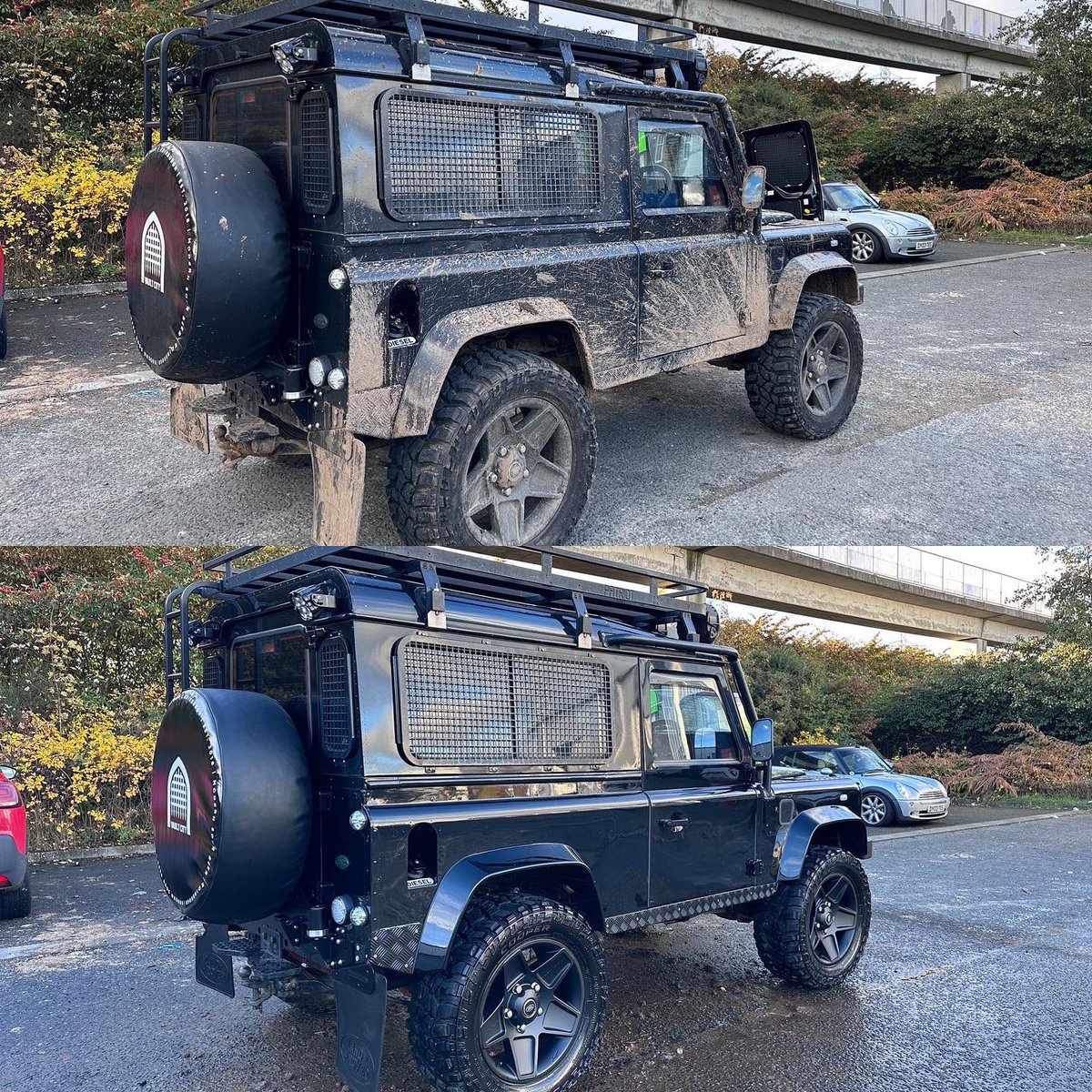 MmcValeting's tweet photo. Well….. this was fun😂🙈 #landroverdefender #mobiledetailing #mobilevaleting #mmcmobilevaleting #valeting #edinburgh https://t.co/vqC297F12x