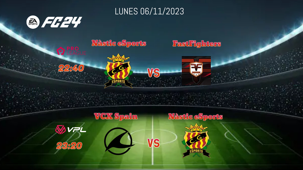 Día de partidos!!! Empiezan las competiciones FC 24!!! Vamos Nàstic!!! A darlo todo hasta el final!!! 💪📷⚽️🎮En directo por twitch.tv/jordi_malix