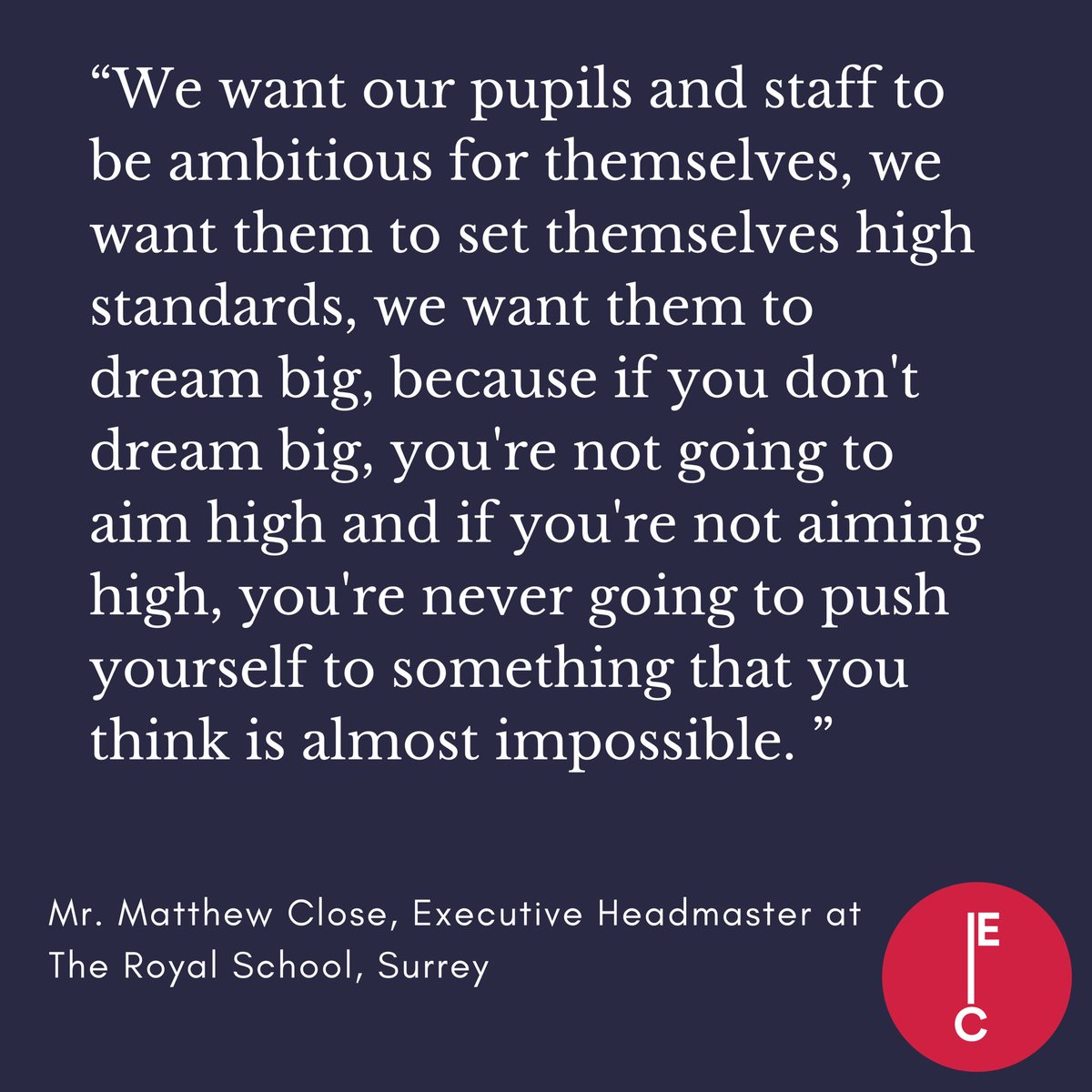 Podcast Highlight! 💫 Mr. Matthew Close, Executive Headmaster at The Royal School Mr. Matthew Close talks about the bursary provisions available at The Royal School, as well as their Future Ready programme and his vision for The Royal School’s future as its new Headmaster.