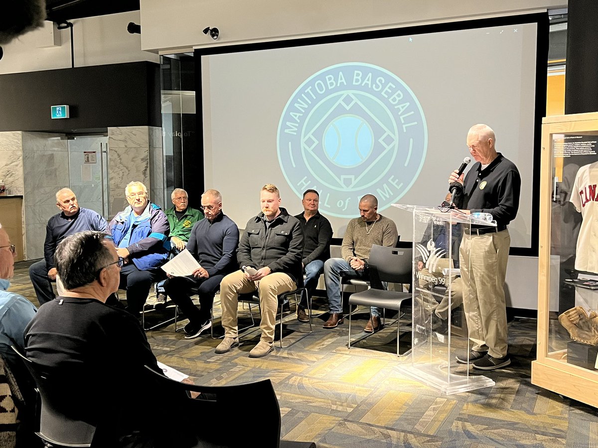 BaseballMB's tweet photo. Thank you to all who joined us at the Winnipeg location of the Manitoba Baseball Hall of Fame Media Conference today! The purpose of this event was to announce the 2024 Inductees. Congratulations to all involved! Read the media release here! ⬇️

🔗: https://t.co/rBy09VBy7j https://t.co/cNmQN35Nyx