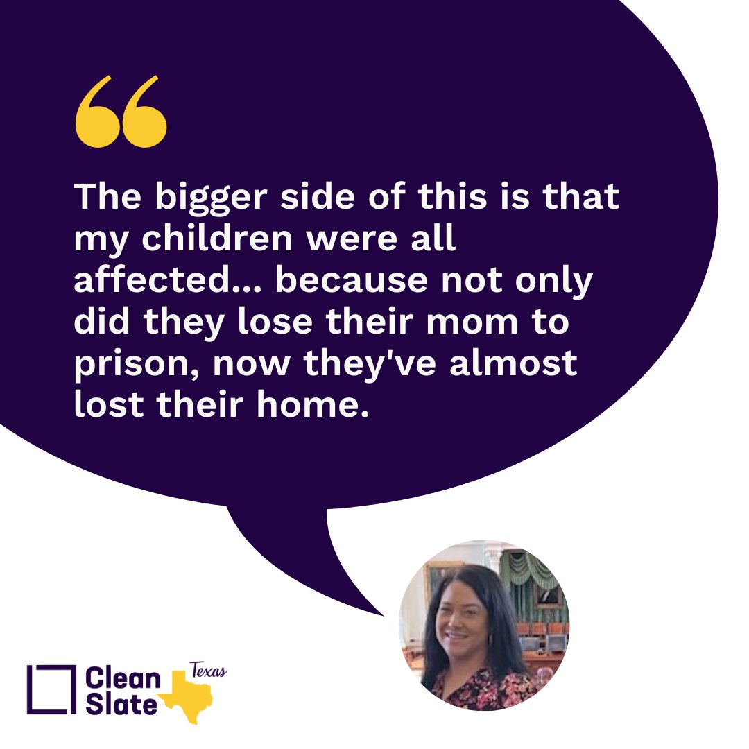 Our second installation of #ImpactedVoices shares Sommer Alexander’s story. After her release, Sommer thought she could move forward from her past mistake. However, she soon realized her #record was a life sentence. A #criminal legal record creates lifelong barriers for Texans.