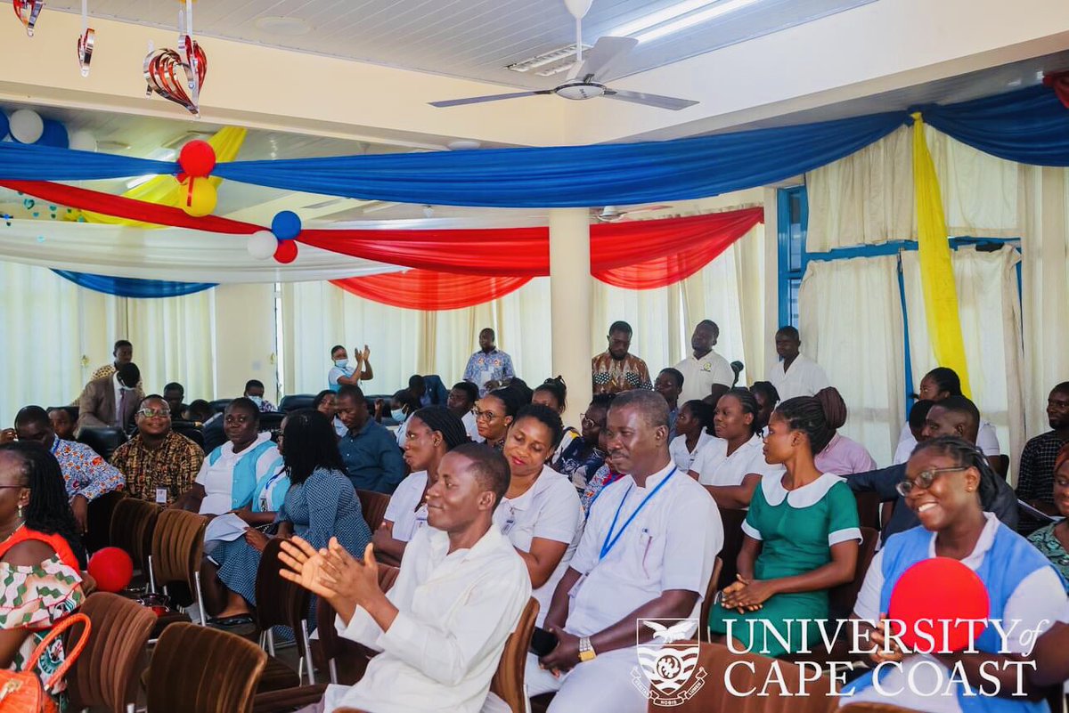 VoiceOfUCC's tweet photo. The University of Cape Coast (UCC) Hospital has been praised by Peer Reviewers of the Central Regional Health Directorate for boosting healthcare quality in the region. 

It scored an impressive 95.6% in adhering to key principles and standards set by the Directorate, which are fundamental to effective healthcare delivery.