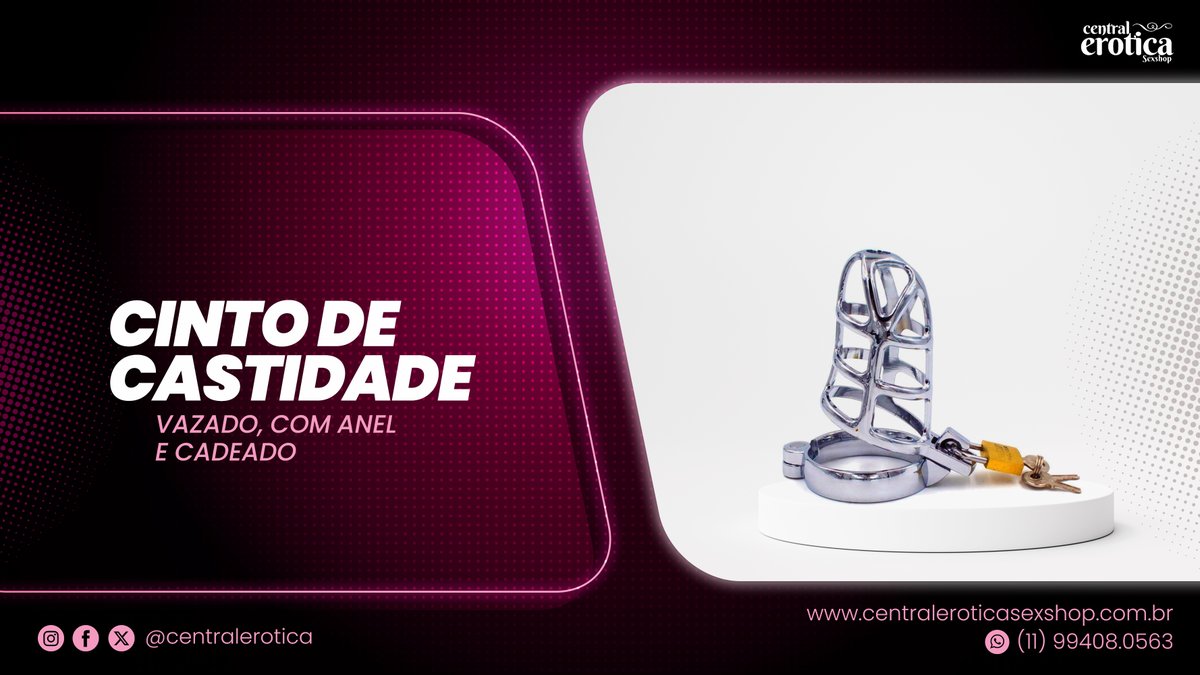 centralerotica's tweet image. Mantenha seu parceiro dominado com este resistente cinto
de castidade! 🔒🔑

🌐 centraleroticasexshop.com.br/fetiche-e-sado…

📲 WhatsApp: (11) 99408-0563
🇧🇷 Envio imediato para todo o Brasil!
🛵 SP/Capital em até 3 horas!

#CentralErotica #SexShop #Cinto #Castidade #BDSM #Sado #Fetiche