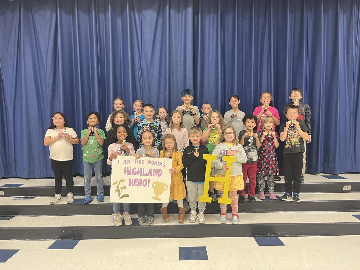 Mr_Esbenshade's tweet photo. HIGHLAND HEROES: Each classroom teacher selects two students who exhibited EXCELLENT BEHAVIOR IN and OUTSIDE THE CLASSROOM for the month of October. 

Congratulations to these AMK, PMK, 1st, 2nd, 3rd, 4th students. @GoMounts https://t.co/nOKJVubhuZ
