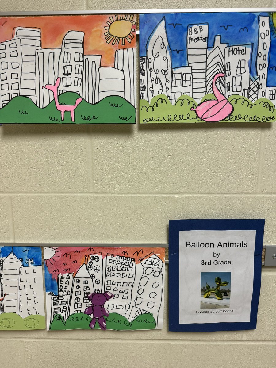 ChereSwearingen's tweet photo. Love this artwork from 3rd graders🤩 https://t.co/5XakCEb1xk