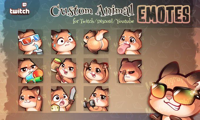 IslaHender5164's tweet photo. I will draw cute animal twitch emotes in chibi style for you
If you need one dm me now and get upto 40% Off🎉
@BlazedRTs
#streamer #twitch #smallstreamer #twitchaffiliate #twitchennightmares #debut #ENVtuber #VtubersEN #VTuberUprising #VtuberDebut #Vtubers #Vtuber歌唱王 https://t.co/wo6bKJbQJD