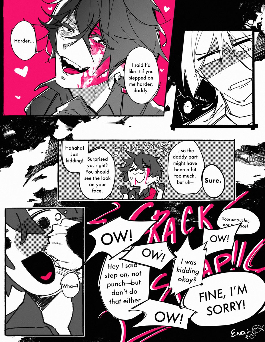 _keroppachi's tweet image. hip hip hooray its chiscara day 🥳
i redrew the veeeerrrry first chscr comic i did way back in 2021!!!
#chiscara #scarachilde