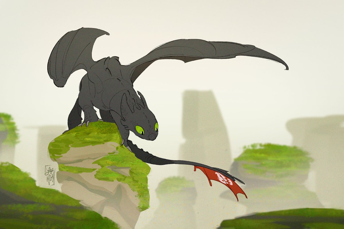 Hide and seek (but more hide🤫) 
#HTTYD #Toothless  #digitalart