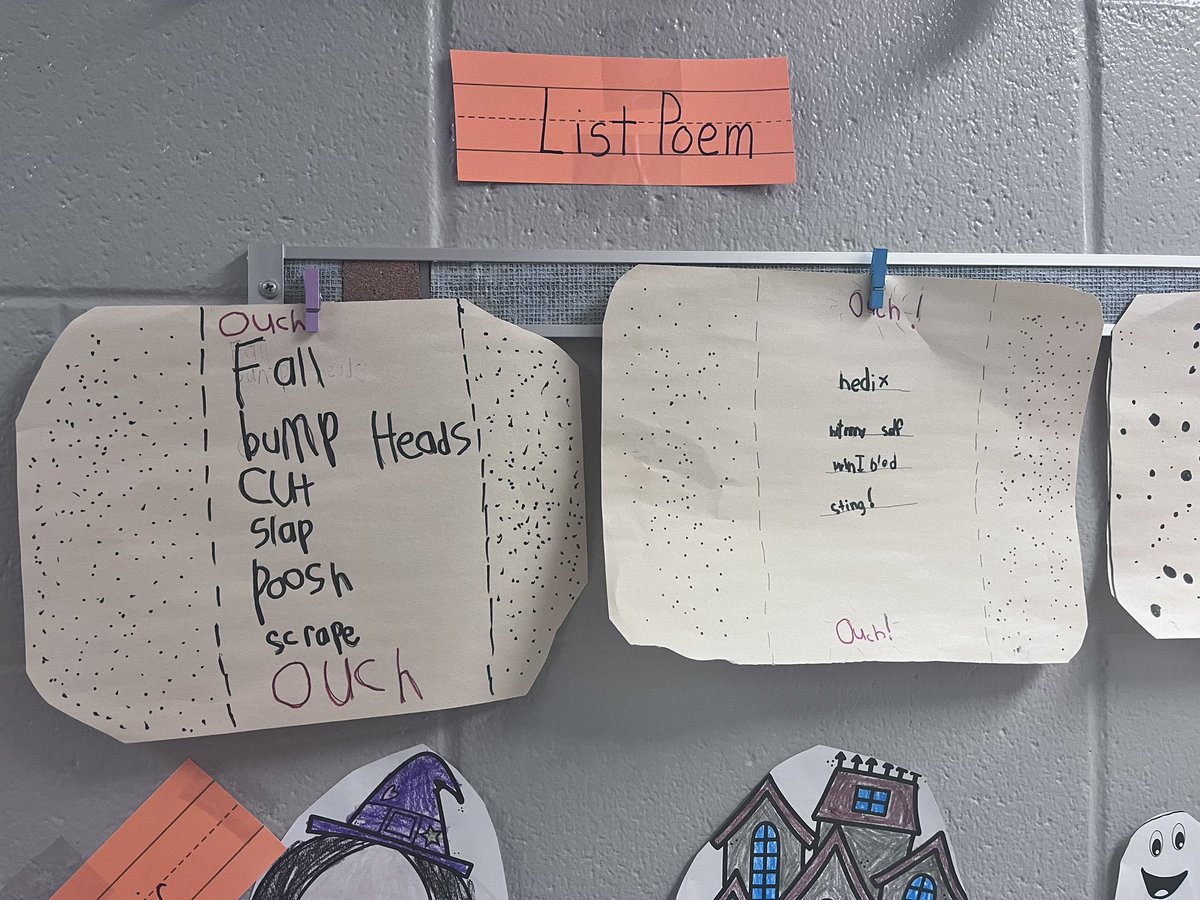 MrsShivers1's tweet photo. Writing all sorts of different types of poetry!   1st grade has so many amazing poets. @HumbleISD_SWE @Humble_ElemELA https://t.co/mHXbTRcdM1