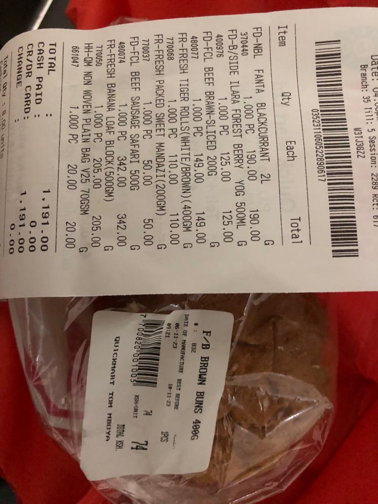 GentrixJamba's tweet photo. @QuickmartKenya  how comes this has a sticker of kes 74 but I was charged kes 110 na hii uchumi jamani https://t.co/00WPir43bK