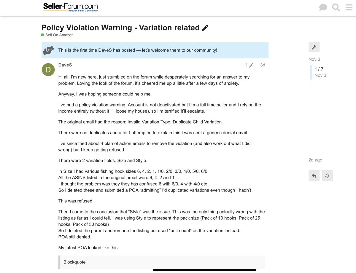 SellerForum tweet media