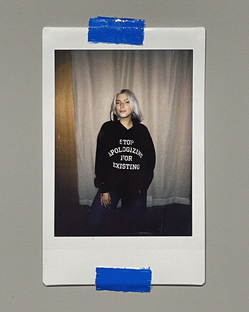 TWLOHA's tweet photo. TOMORROW: A new sweatshirt arrives in the Online Store.

You don’t need to say sorry for simply being human.

#MentalHealthMatters #MentalHealthAwareness #StopApologizing https://t.co/FNaHHnpUR2