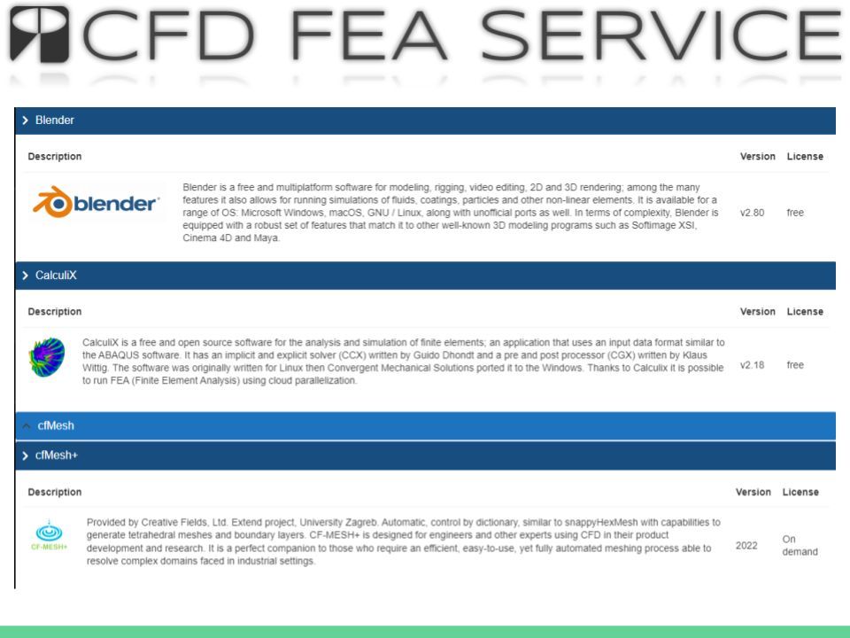 CFS_cloudHPC's tweet image. #cloudhpc comes with a wide range of software in #engineering and #physics application. From #CFD to #FEA and #FEM, from #chemistry to #CAD. Discover more and register for FREE at buff.ly/34k7Dcg