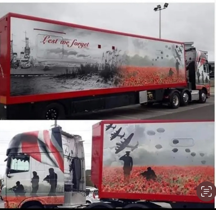 What an amazing tribute to the #poppyappeal ❤️ please retweet and keep this truck moving❤️❤️❤️❤️❤️❤️❤️❤️❤️❤️