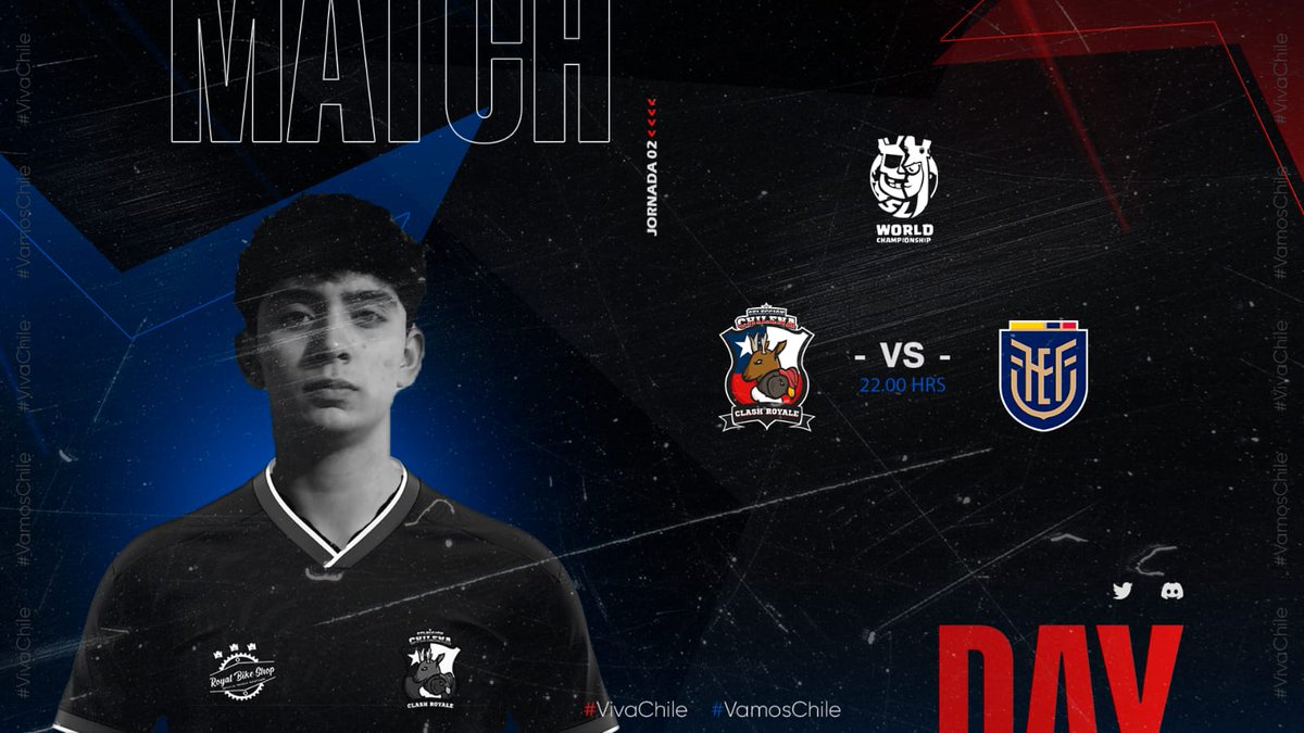 SoberbiosL_2024's tweet photo. #CR • MatchDay 🥊

¡ A ponerle pino mi rojita !

🌍 @CR_Supremacy
🆚️ @CR_Ecuador
🎲 Qualifier Round 2
📌 https://t.co/fnyjtMBLqC 
⏰️ 22:00 🇨🇱

La misión es super clara para la roja esta noche y es comenzar a sumar en la tabla 🤩

#VivaChileMierda ⚪️🔵🔴 https://t.co/faqT1W9oYy