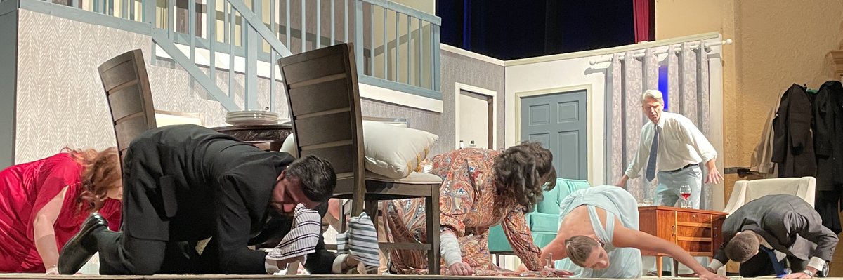 RSVPTheatre's tweet photo. Mega-thanks to Neil Simon, of course, and kudos to our RUMORS company on a marvelously frenetic farcical run. Our favorite bit of audience feedback in these increasingly troubled times: “It was nice to hear the laughter.” We couldn’t agree more. 😉 https://t.co/nCKeucLJMw