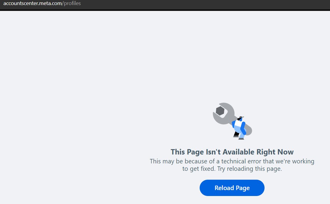 RDulanto_'s tweet photo. Hello @Meta, I'm trying to deactivate my Facebook account temporarily, but the Meta Account Center page is not available. What I can do? #helpMeta https://t.co/17SzY7Nzbc
