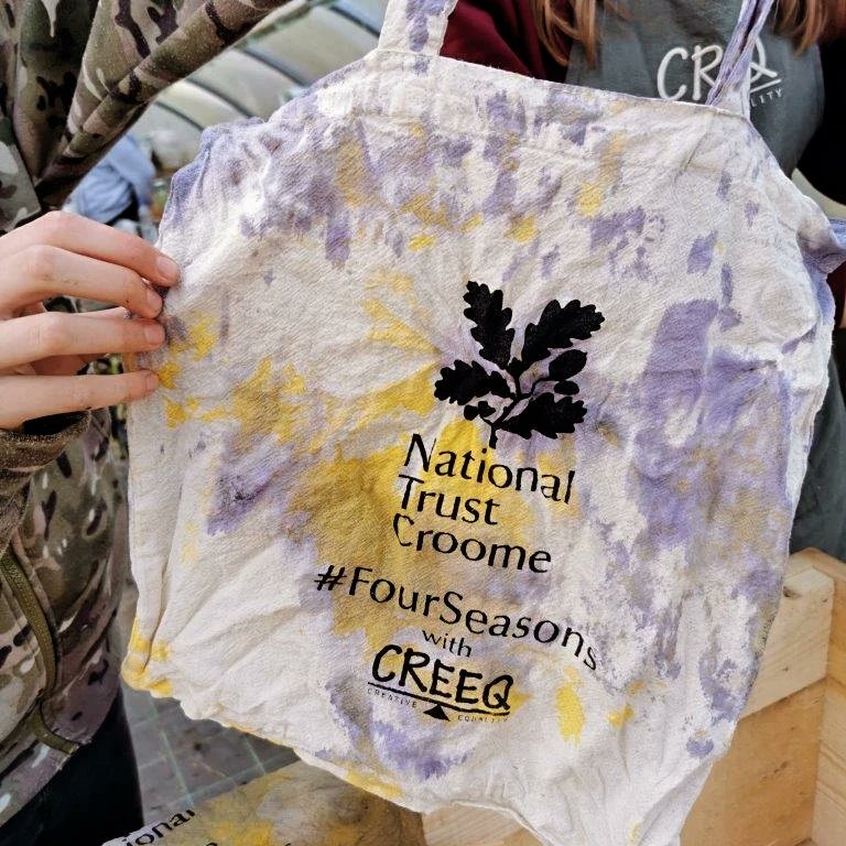 creeqcreative's tweet photo. Natural plant extracts for tie dye with looked after young people participating in #fourseasons  commission for @NTCroome. Our creative workshops are feeding ideas into new outdoor sculpture designs, to be realised in 2024. 🍁
@fayeclaridge @NTmidlands @nationaltrust 🐞🍁 https://t.co/ID9C5Pbqee