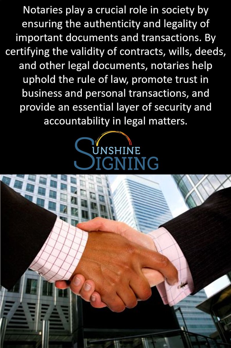 SunshineSigning's tweet image. Behind every legal agreement, there's a notary ensuring trust and authenticity. 🖋️ #GuardiansOfAuthenticity #LegalIntegrity #NotaryServices
