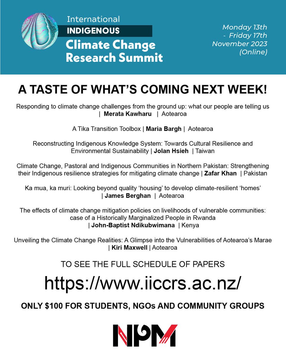 The full programme and schedule are out!!
iiccrs.ac.nz