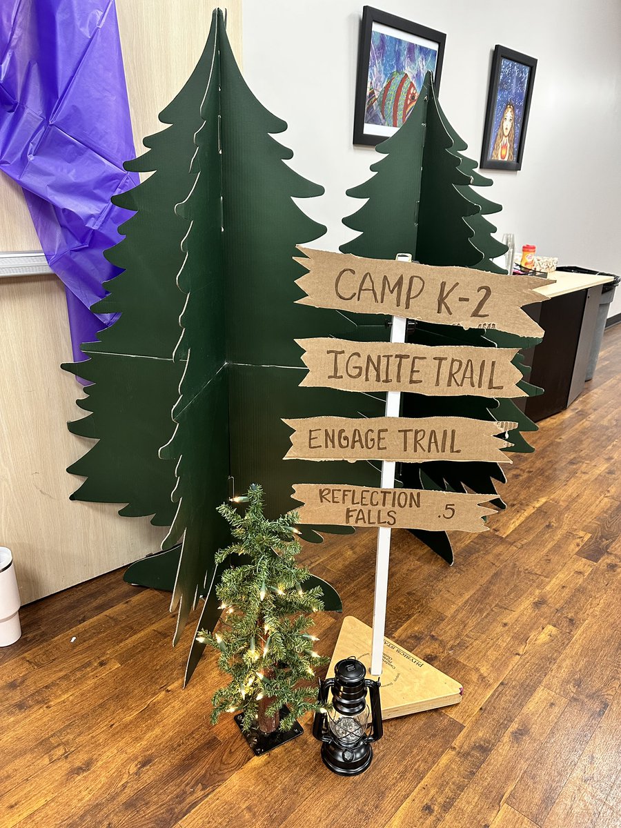 mooretolearn's tweet photo. I love a good theme! K-2 spent their day camping. #RISDWeAreOne #RISDk2creates #risddwd @PLinRISD @RLAinRISD https://t.co/16IWjxUMsQ