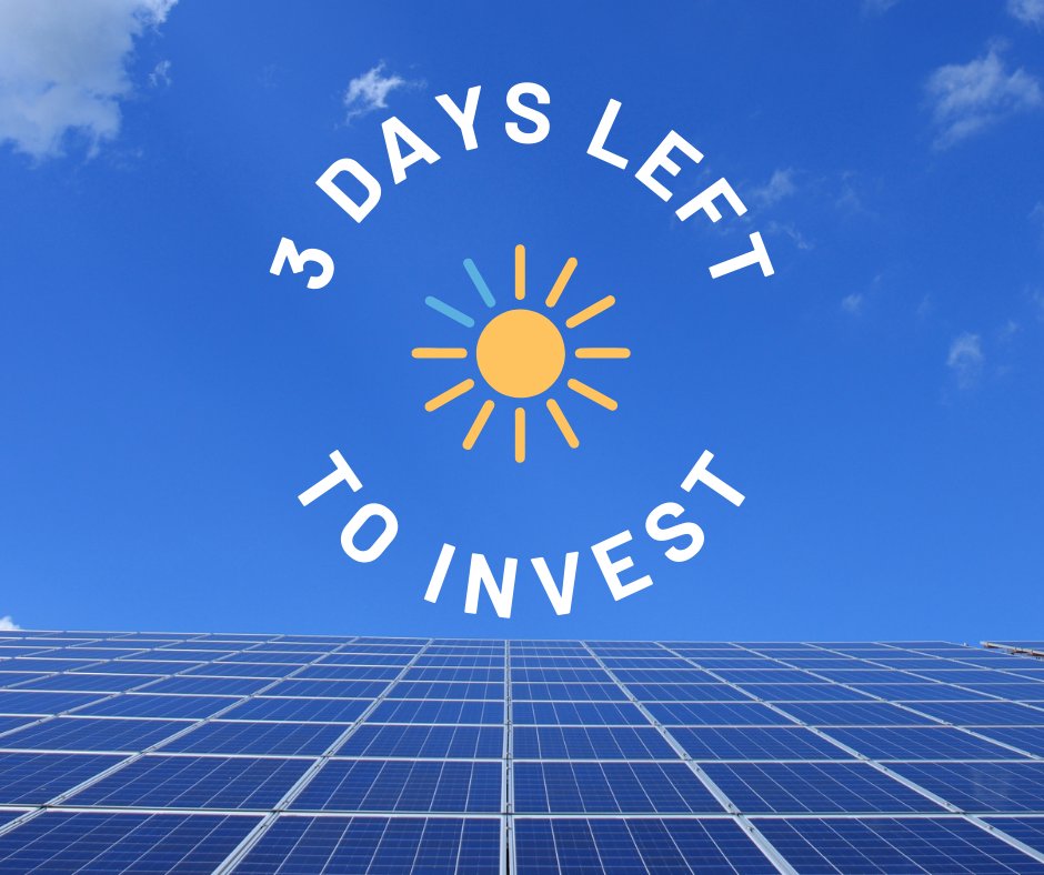 Our share offer ends in 3 days!

You won’t want to miss out on our share offer. Not only will you be supporting us in making Kent a greener place, but you will also receive a return from our target return of 6%.

Want to find out more? ethex.org.uk/invest/kentcom….
