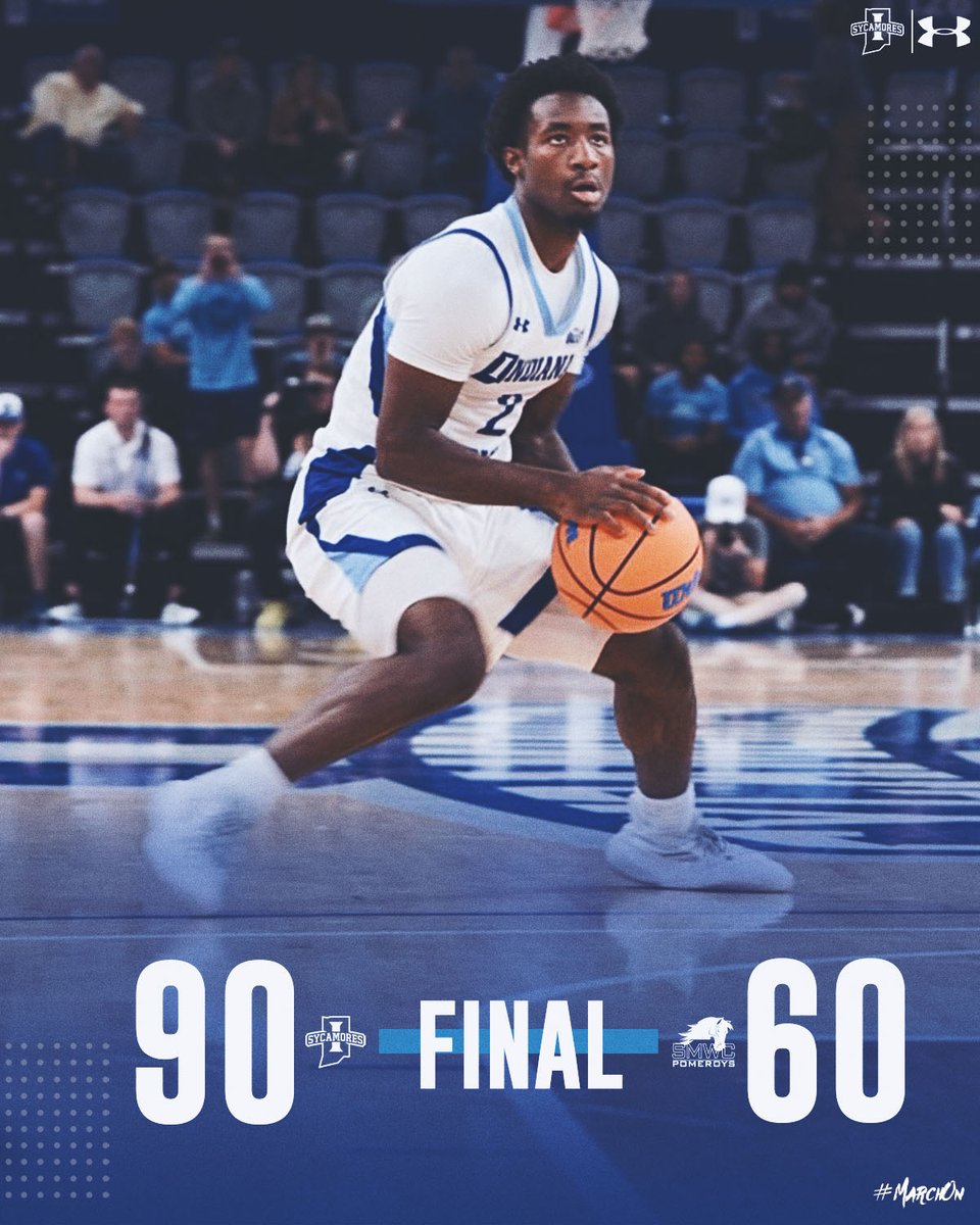 IndStBasketball's tweet photo. Started the season off right tonight at the Hulman Center!!

@IjSwope went OFF in his Sycamore debut with 26 points, 2 steals, and a block! @ryanc0nwell contributed 25 points in the season-opener win against the Pomeroys.

#MarchOn | #Kaizen https://t.co/AN3jTSXdlZ