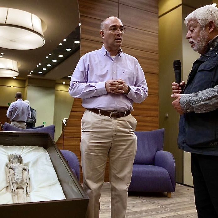 Tomorrow <a href="/jaimemaussan1/">Jaime Maussan</a> will be vindicated and the alien mummies will be officially announced as being real -  the whole world will have to acknowledge it! Thank you so much to all those who helped make this happen.🫡 #alienmummies #nazcamummies #aliens #peru #ufox #ufotwitter