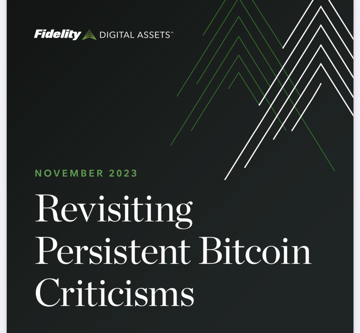 NEW: $4.5T asset manager Fidelity releases report dispelling #Bitcoin FUD  👀🙌 “#Bitcoin pushes onlookers to question preconceived notions of what is  right and widely accepted to begin to understand its full value