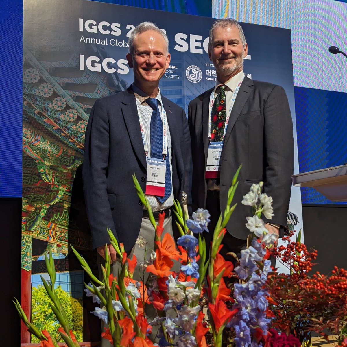 Dr. Paul Cohen and Dr. Michael Pearl - Chair and Vice Chair of the IGCS Education Committee. If you see them, thank them for their leadership in planning and organizing our year-round educational webinars and certificate programs! #IGCS2023