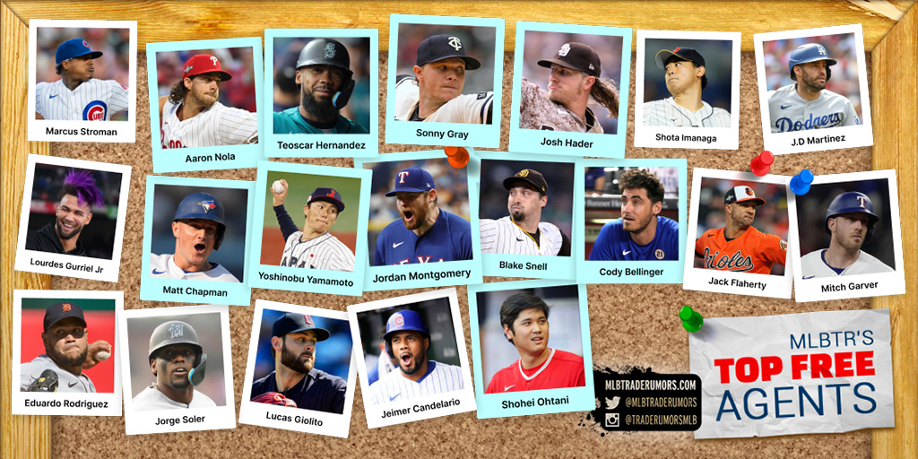 mlbtraderumors's tweet photo. It's officially Top 50 free agent season
https://t.co/nhxDzp9AvB https://t.co/q93EzwKpSD