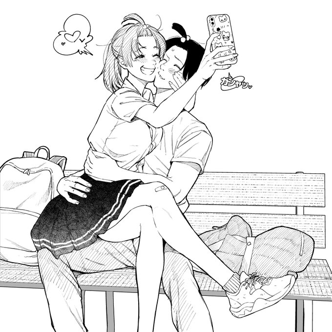 おそろいの髪型 