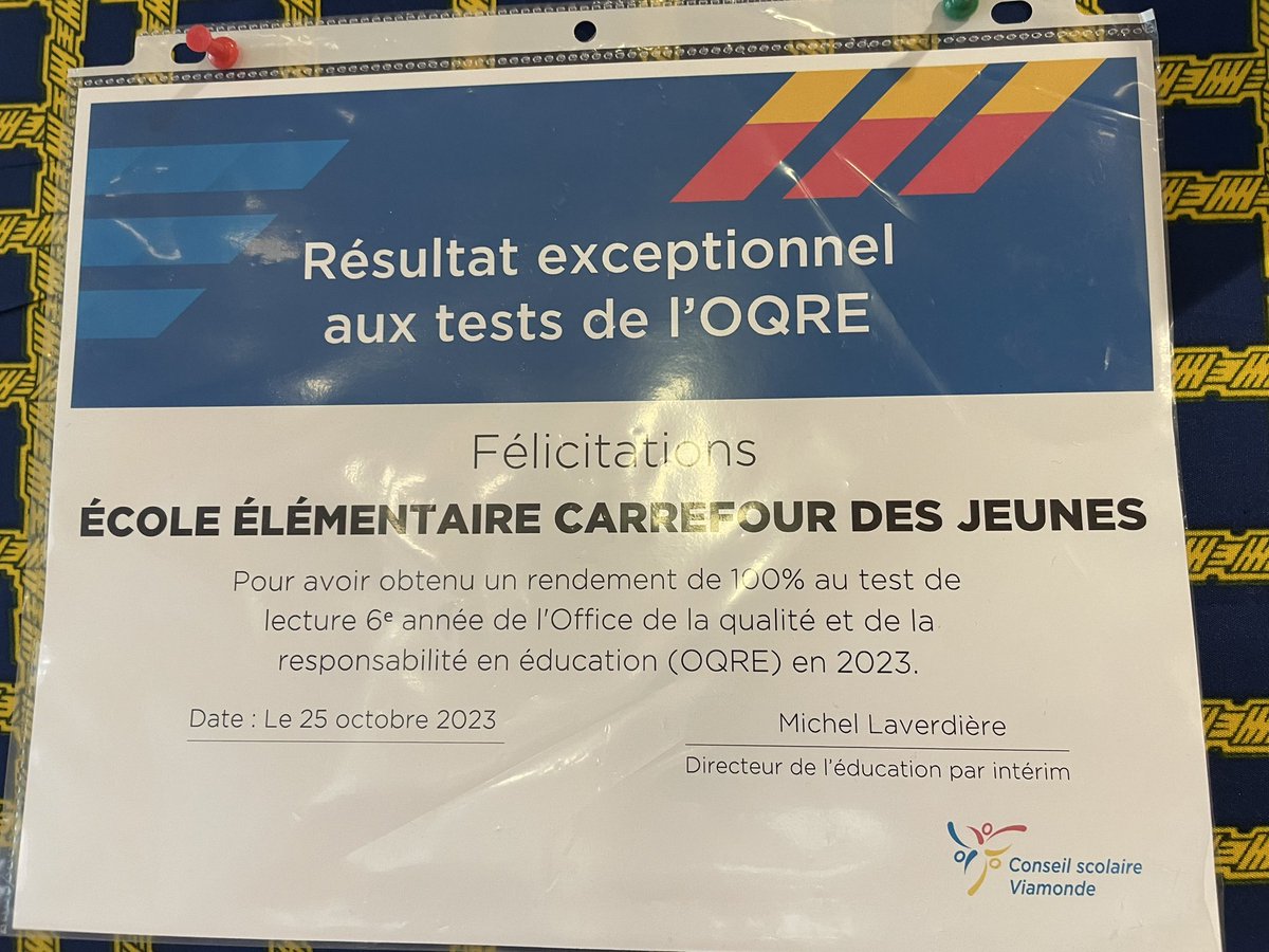 Nous sommes fiers de nos élèves et du travail effectué par nos enseignants et enseignantes <a href="/CDJ_Viamonde/">Carrefour des jeunes</a>