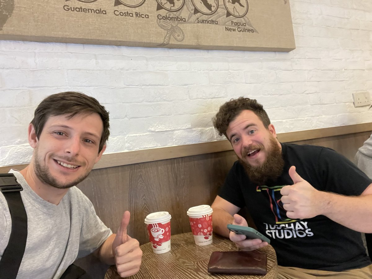 Last day, morning coffee ☕️ with <a href="/TuschayStudios/">Tuschay🍄</a> then off to do a little shopping 🛍️ before heading to the airport ✈️ 
Can’t wait to see Nina 🐾