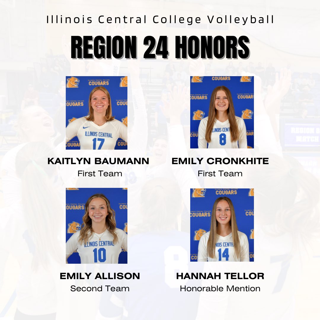 𝘈𝘭𝘭 𝘙𝘦𝘨𝘪𝘰𝘯 𝘏𝘰𝘯𝘰𝘳𝘴

First Team: <a href="/kaitlynrb17/">Kaitlyn Baumann</a> and <a href="/cronkhite_e/">Emily Cronkhite</a> 
Second Team: <a href="/emily_allison10/">Emily</a> 
Honorable Mention: <a href="/TellorHannah/">Hannah Tellor</a> 

Congrats ladies!💙