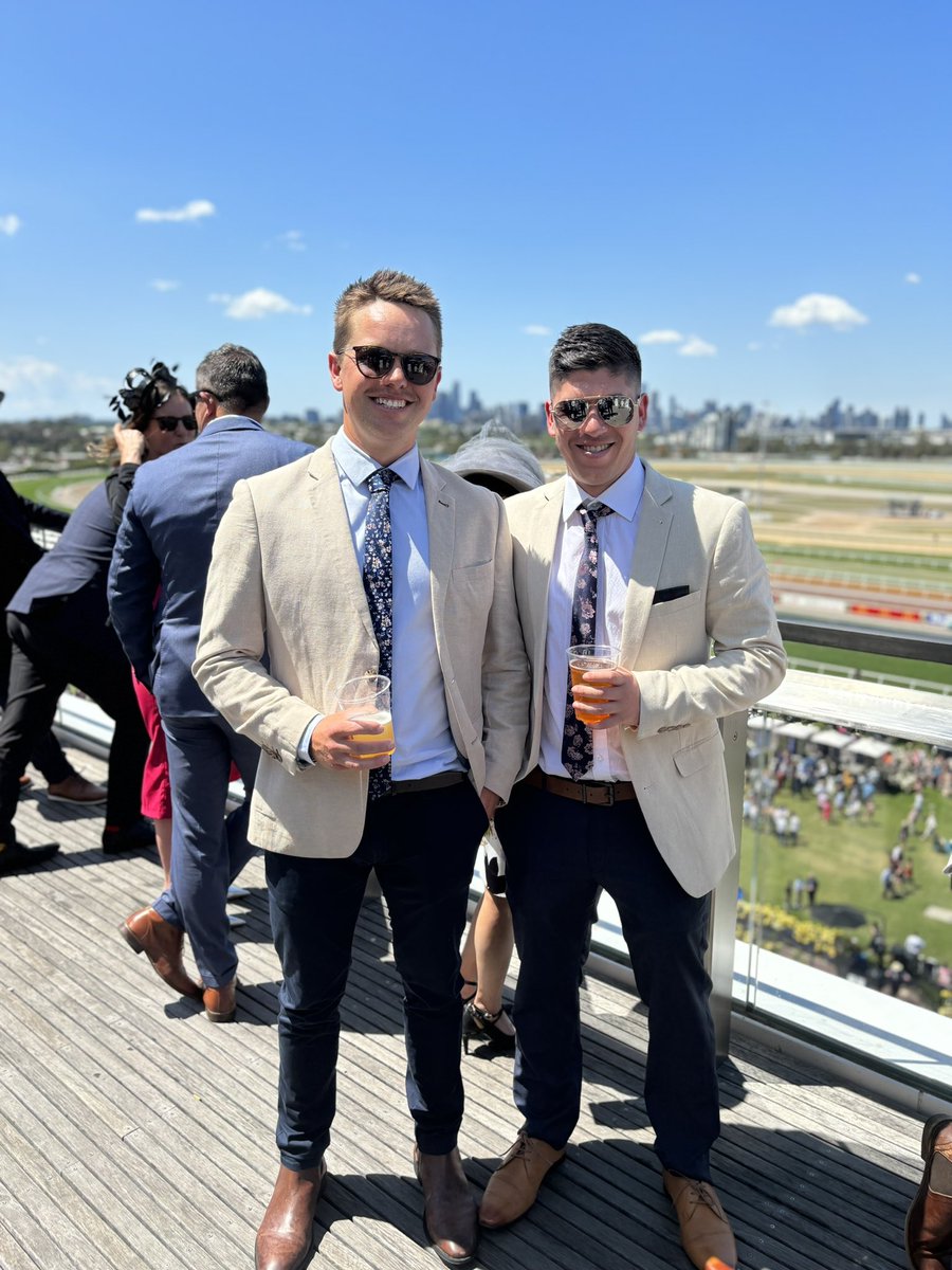 Rollin on a High today at my first #MelbourneCup. Good luck to <a href="/ZPeddersen/">Zach Peddersen</a> on his runner in r8.
