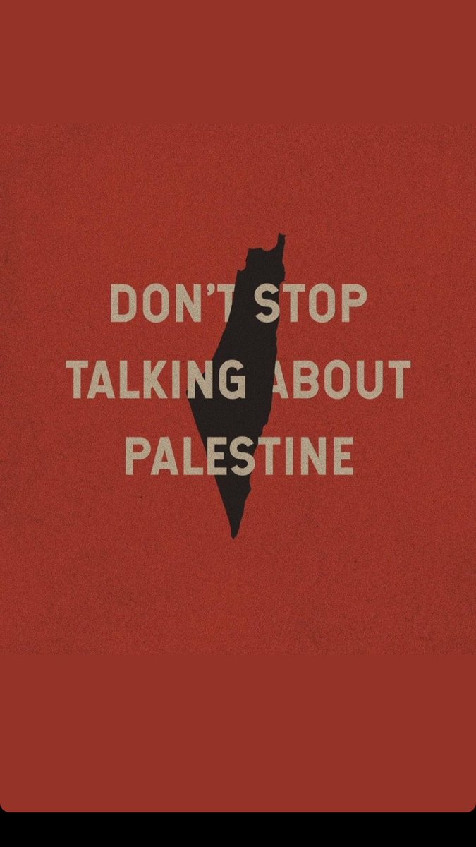 No dejen de hablar sobre Palestina.
