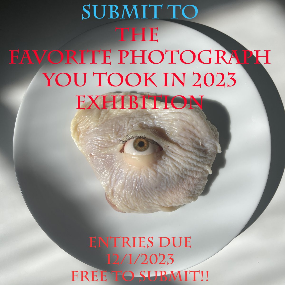 lenscratch's tweet photo. It's that time!! The Favorite Photograph You Took in 2023 Exhibition will run on New Year's Day, when you just way to stay in bed and scroll through photographs!
It's FREE to Submit, it's fun, and it builds community.
Submit ONE image by December 1st!

https://t.co/cEPAMXpdZf https://t.co/jjHMjYWtbW