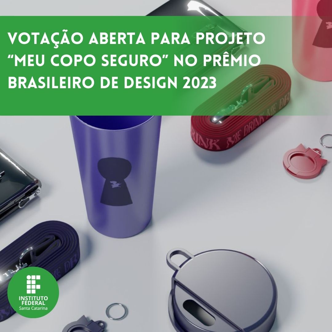 O “Meu Copo Seguro” é  um kit antidrogas com o intuito de reduzir as chances de dopagem de mulheres por meio de drogas colocadas em suas bebidas. O produto foi  desenvolvido por estudantes de Design do <a href="/ifscfloripa/">IFSC Florianópolis</a>. Conheça mais e saiba como votar em bit.ly/PrêmioDesignCo…