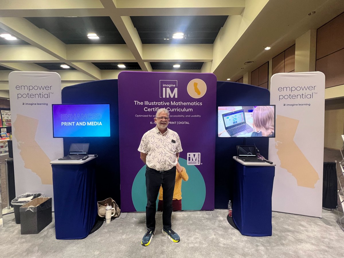 ImagineLearning's tweet photo. Join us as we reflect on our incredible weekend @CAMathCouncil South 2023! Our team showcased #ImagineIM, our premier-certified @IllustrateMath curriculum. To learn more how we're shaping the future of mathematics education, visit https://t.co/mqwuz5szAw #CMCMath https://t.co/4T7B2vCMuE