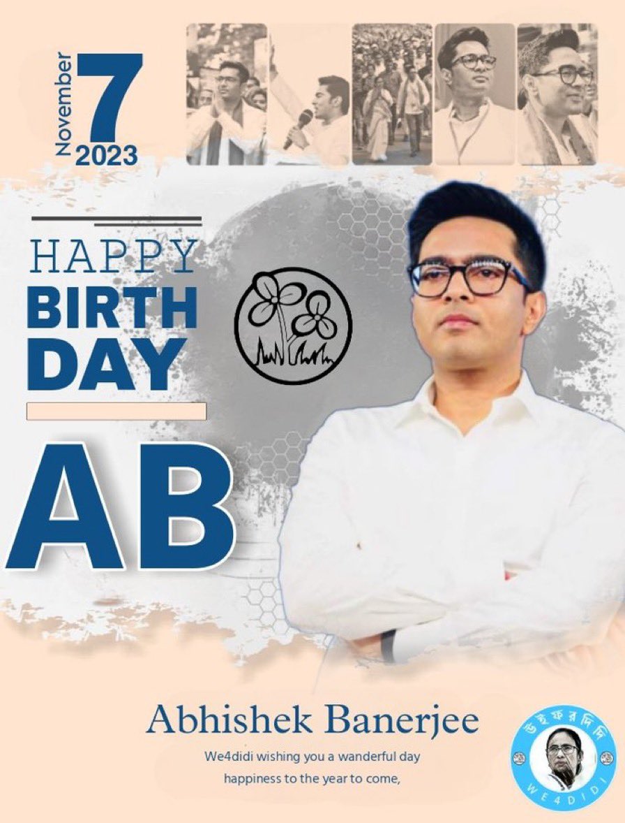 To Our Hon’ble National General Secretary @abhishekaitc Sir,
WE4DIDI family is wishing you a wonderful day happiness to the year to come . Stay blessed and be happy always 😊 
#HappyDay #TMC