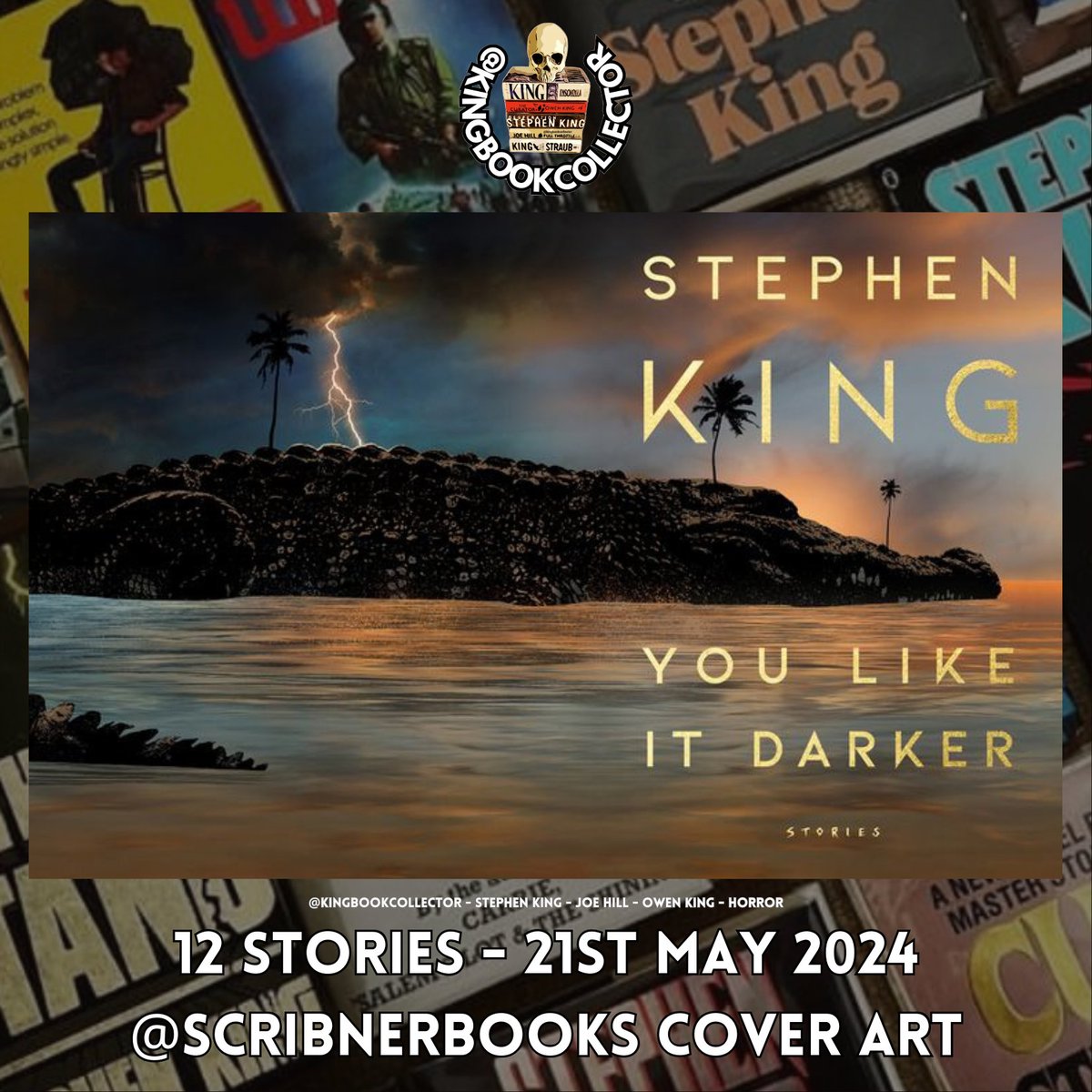 StephenKingish's tweet photo. Great Scribner wraparound cover art for the next Stephen King book.
#stephenking #stephenkingbooks #books https://t.co/WjOfRMz5E0