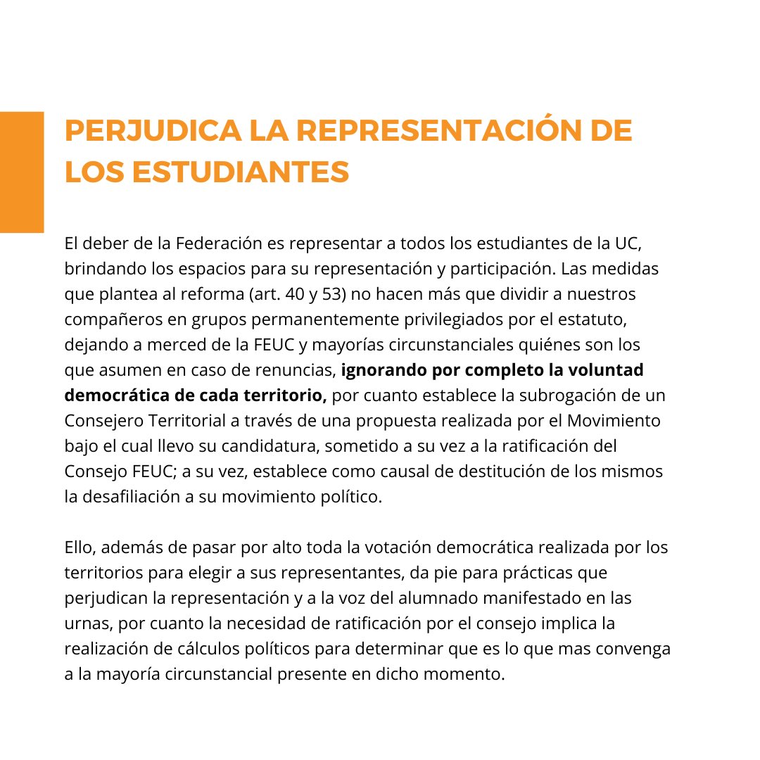 mguc's tweet image. En esta segunda vuelta, te invitamos a rechazar la reforma de estatutos presentada, pues no esta dirigida a los problemas actuales y solo atenta contra principios que consideramos mínimos.