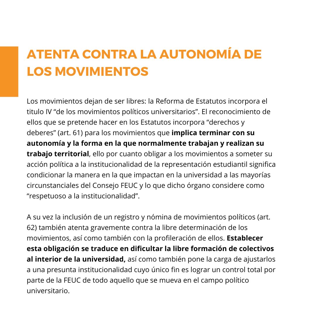 mguc's tweet image. En esta segunda vuelta, te invitamos a rechazar la reforma de estatutos presentada, pues no esta dirigida a los problemas actuales y solo atenta contra principios que consideramos mínimos.