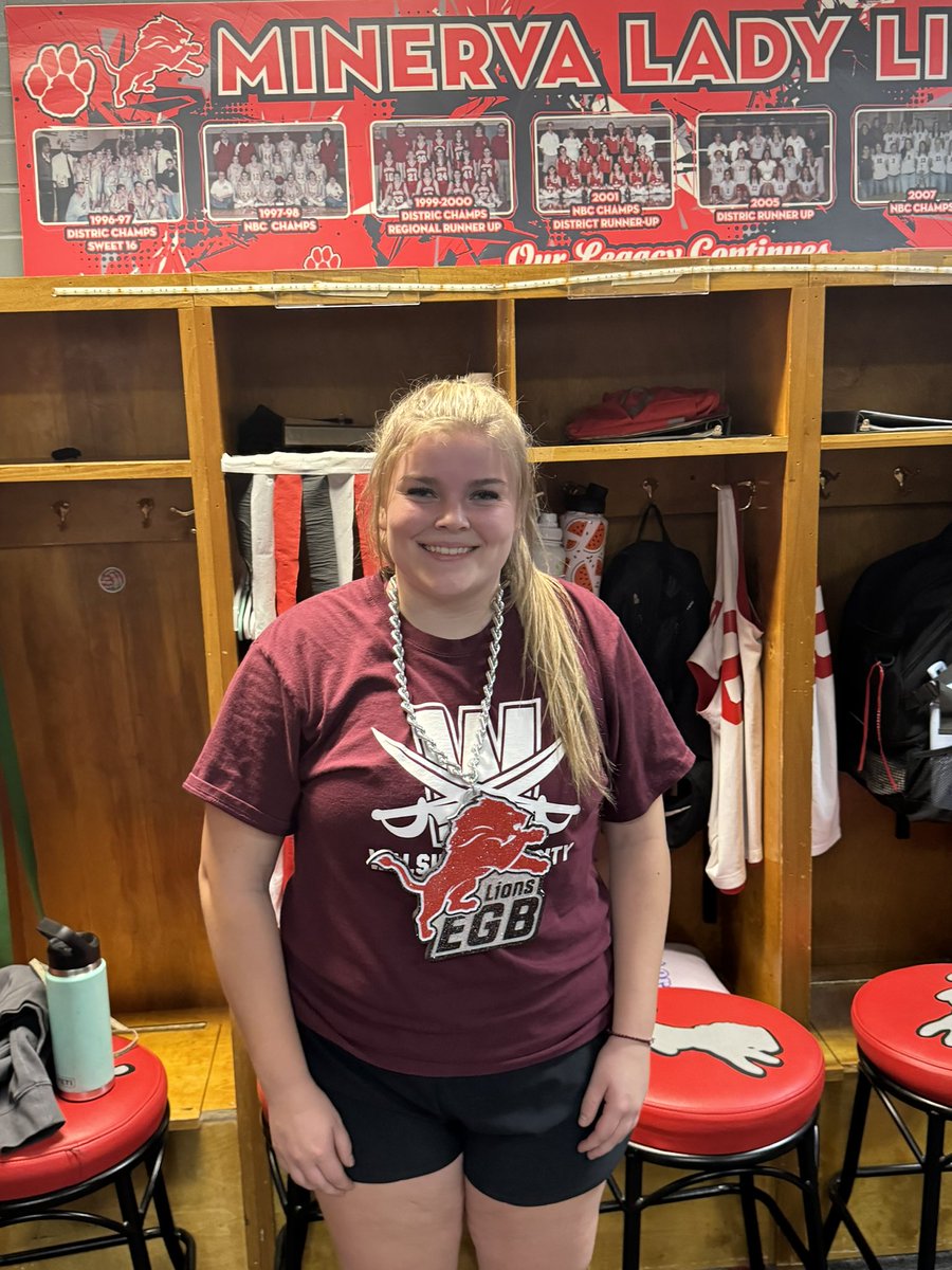 Shout out to senior, Julia Costea, for earning the honor to wear our EGB chain this week! This chain goes to the player who gives the most energy to our team throughout the week with both their voice and their actions - voted on by our team. Great job Julia!